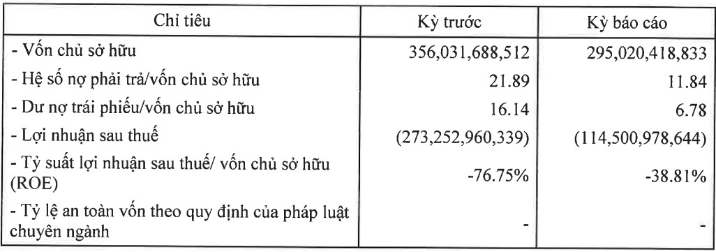 Các chỉ tiêu tài chính cơ bản nửa đầu năm 2024 của Setra Corp. (Nguồn: HNX)