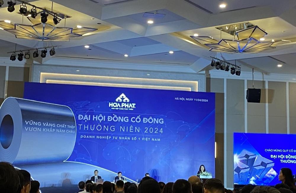 Đại hội đồng cổ đông thường niên năm 2024 Tập đoàn Hoà Phát. (Ảnh: HT)